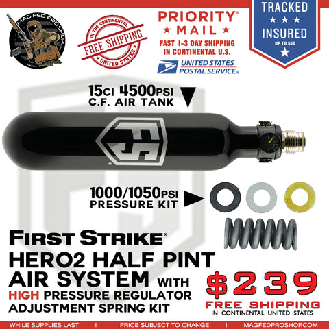 Half Pint 15ci 4500psi Air System Extra High Pressure Bundle