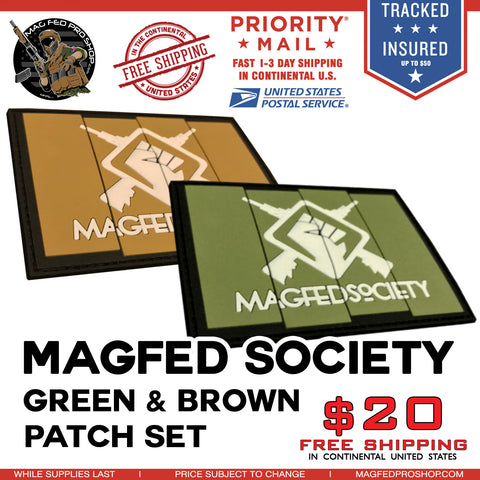 MAGFED SOCIETY BATTLE PACK PATCHE BUNDLE (OD & Tan) - MAGFED PROSHOP - 1